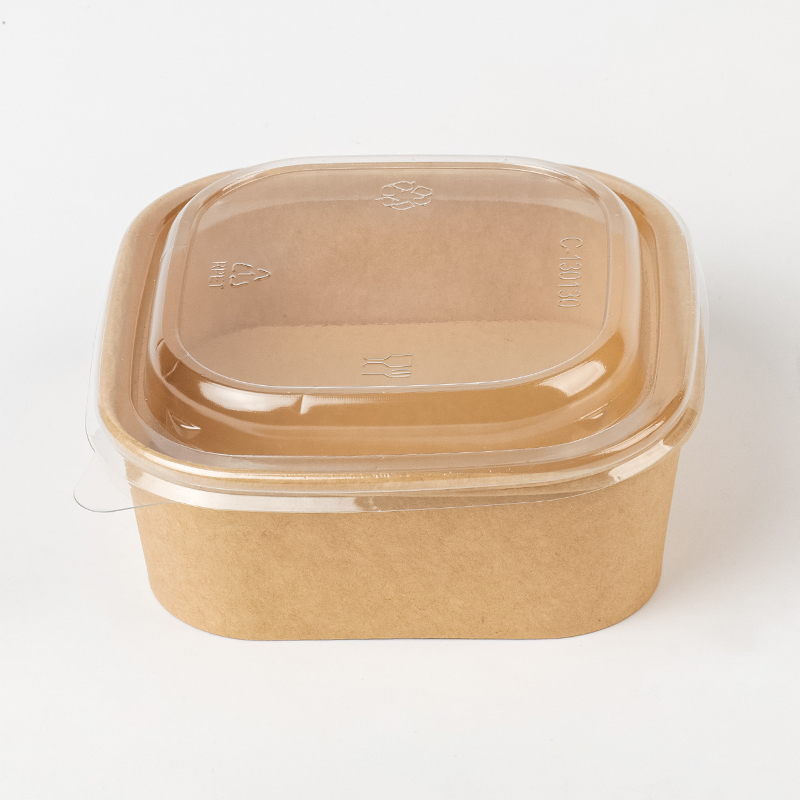 وعاء ورقي مستطيل ومربع