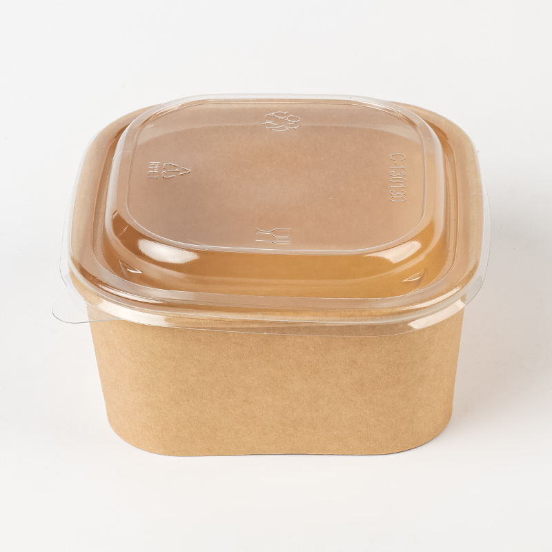 وعاء ورقي مستطيل ومربع