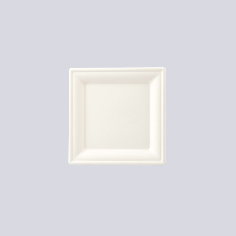 طبق من الألياف المصبوبة وصينية الأكواب